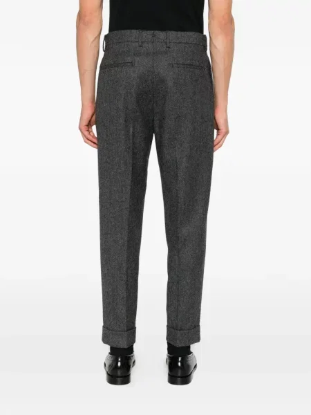 Pantaloni Berwich cu model herringbone gri