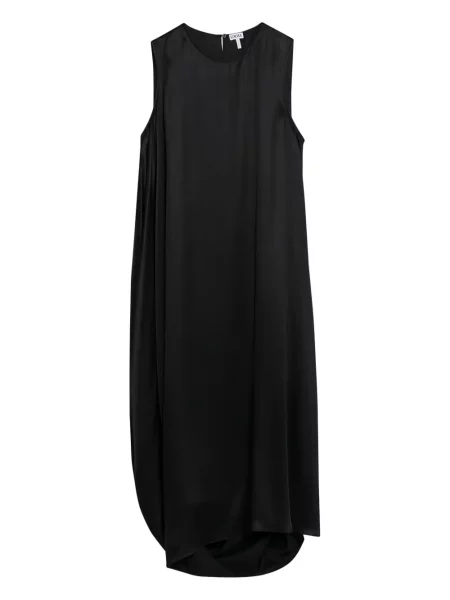 Rochie Loewe din satin drapată de costum negru
