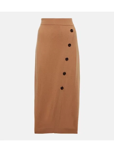 Volneno midi krilo Jardin Des Orangers rjava