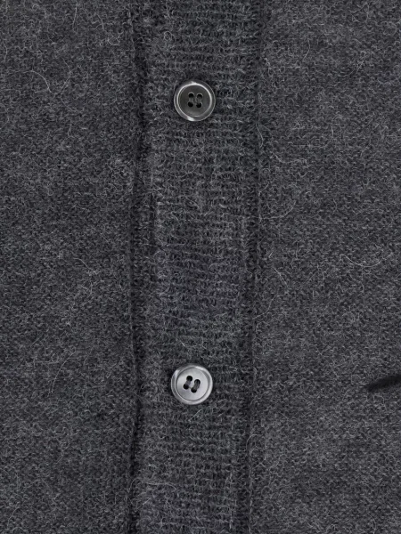 Gulerat cardigan Coor cu model argyle gri