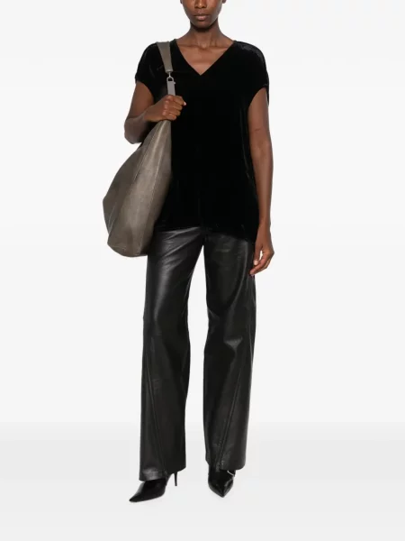 Bluză Rick Owens cu decolteu în V negru
