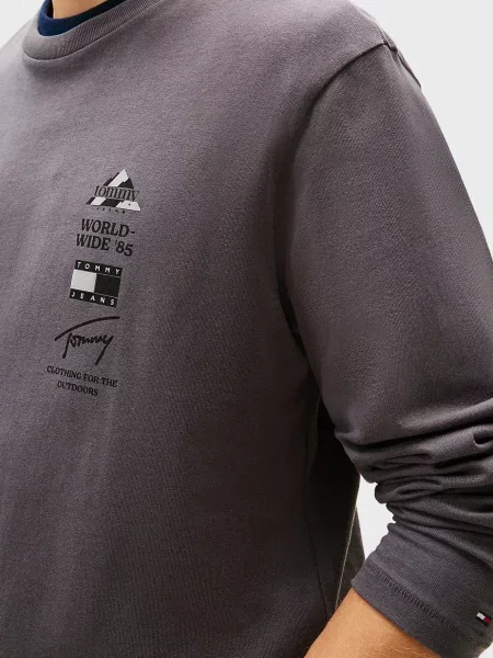 Лонгслів Tommy Jeans чорний