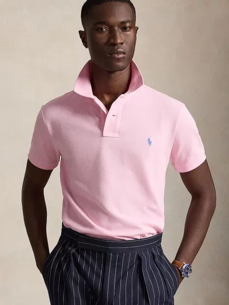 Tricou polo Polo Ralph Lauren plasă roz