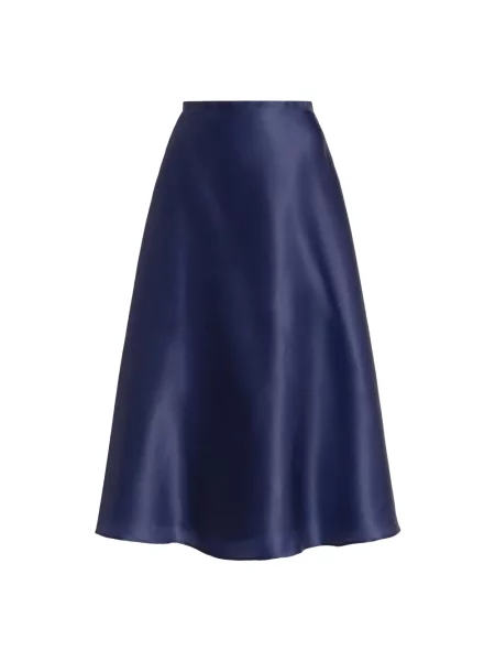 Jedwabna spódnica maxi Alberta Ferretti niebieska