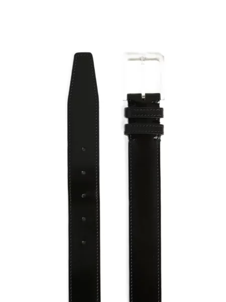 Cu centură curea Kiton din piele negru