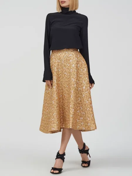 Юбка Carven золотая