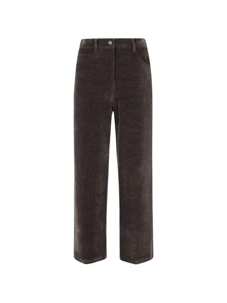 Pantaloni Low Classic de catifea cord clasici maro