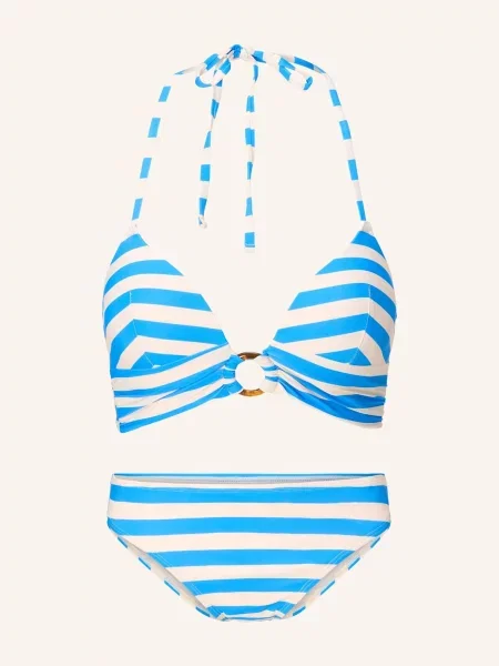 Lingadore Zestaw Bikini Z Wyściełanymi Miseczkami Typu Triangle blau białe