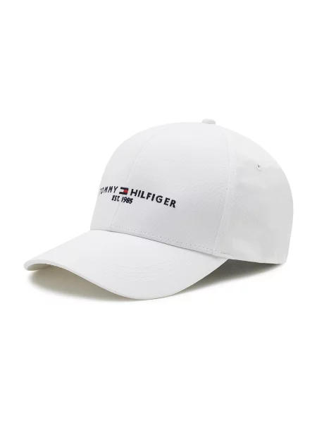 Tommy Hilfiger Шапка с козирка Th Established Cap бял