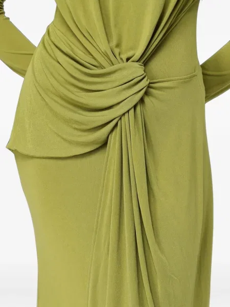 Rochie maxi Eleh drapată verde