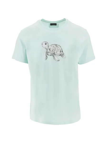 Tricou Emporio Armani cu imagine albastru