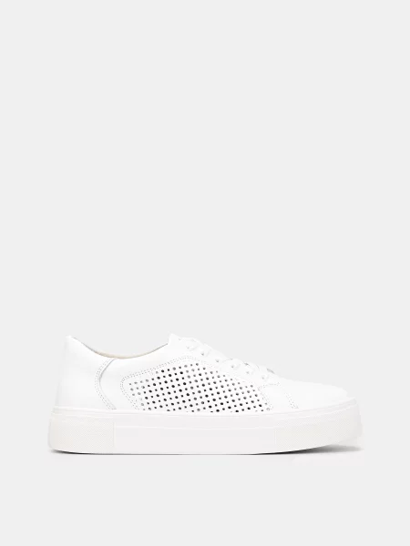 Кожаные кеды Braska белые