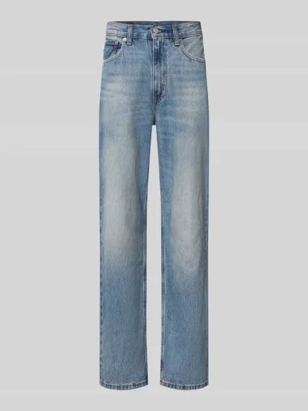 Jeansy o luźnym kroju z czystej bawełny model Levi's niebieskie