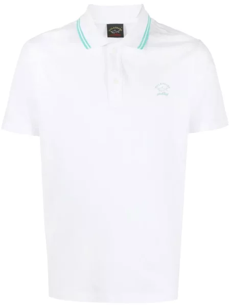 Tricou polo Paul & Shark cu imagine alb