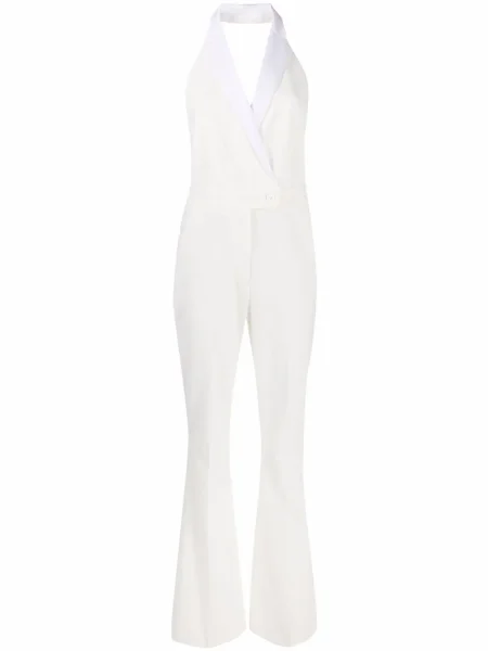 Kombinezon Dondup bez rękawów dwurzędowy biały
