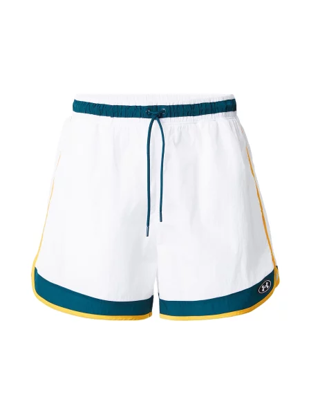 UNDER ARMOUR Sportovní kalhoty azurová modrá / žlutá bílá