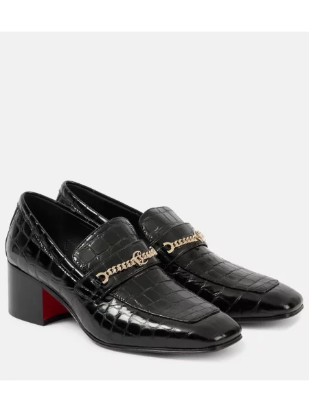 Usnjene loaferke Christian Louboutin črna