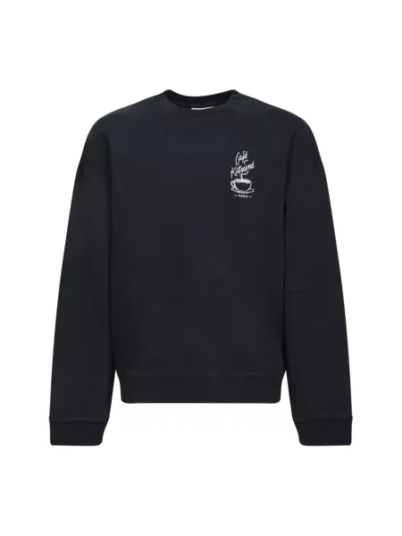 Café Kitsuné bluza Coffee Cup Relaxed z aplikacją czarny
