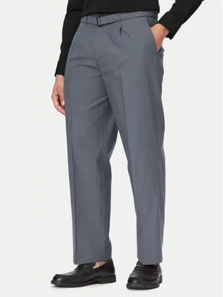 Calvin Klein Hlače iz tkanine siva