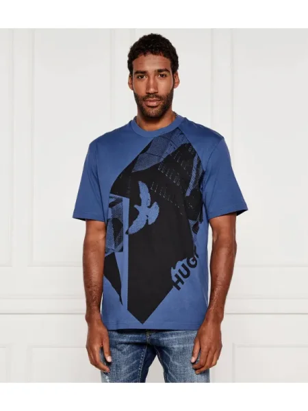 HUGO Tricou Didove | Relaxed fit albastru