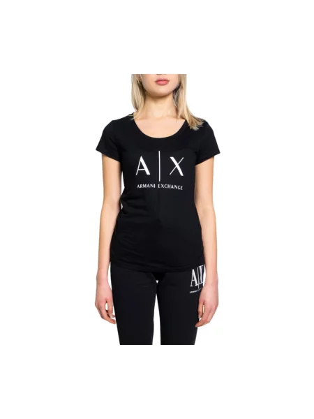 Koszulka Armani Exchange klasyczna czarna