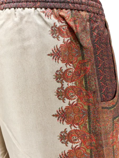 Pantaloni Pierre-louis Mascia cu imagine cu model paisley cu cordon