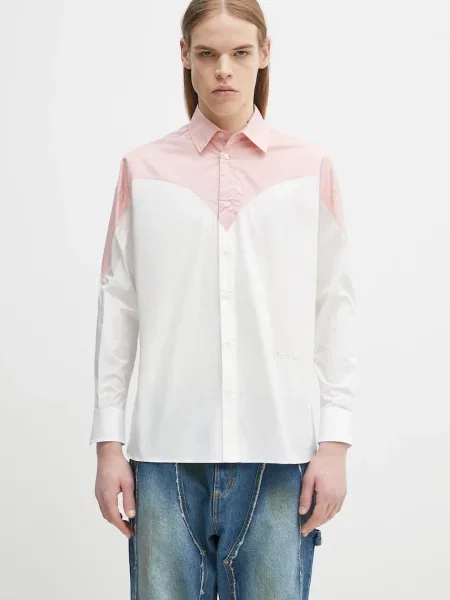 Риза Fiorucci Embroidered Heart Relaxed Fit бяло