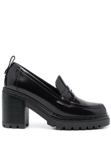 Pantofi loafer Sergio Rossi din piele roșu