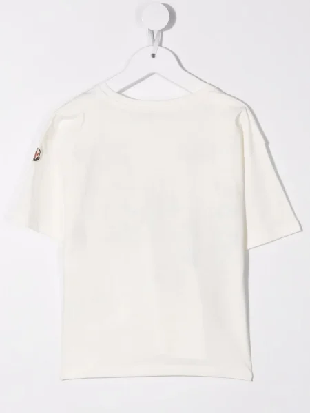 Koszulka dziecięca Moncler Enfant biała