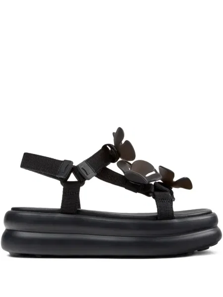 Sandale Camper cu model floral cu bretele negru