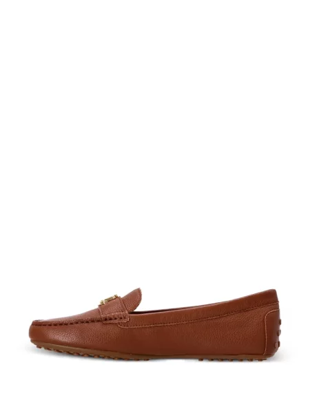 Bőr loafer Polo Ralph Lauren autogrammal barna
