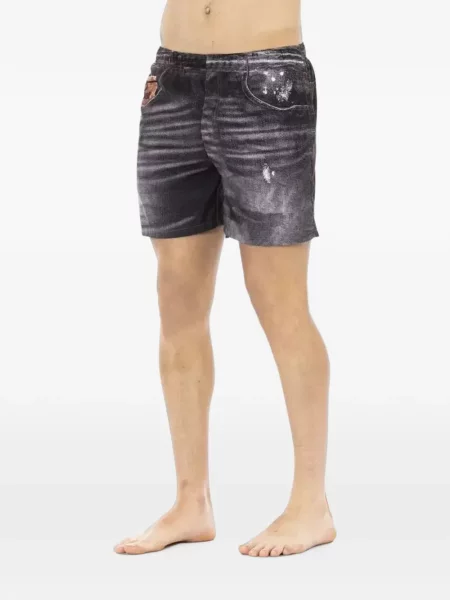 Slip de baie Just Cavalli cu imagine negru