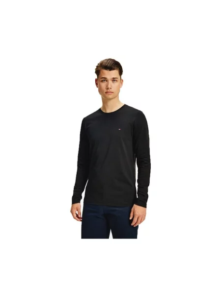 Tommy Hilfiger Majica dugih rukava Stretch Tee crna