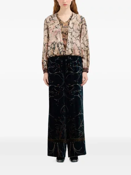 Bluză Pierre-louis Mascia de mătase cu model floral cu imagine