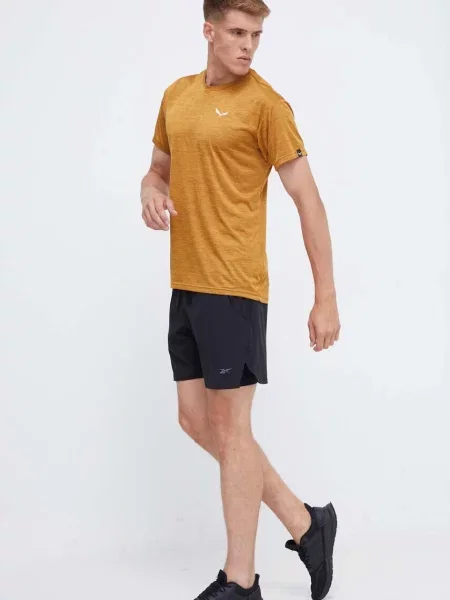 Меланжевая футболка Salewa коричневая