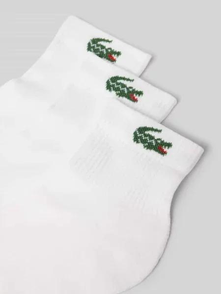 Skarpety z mieszanki bawełny w zestaw 3 szt. Lacoste białe