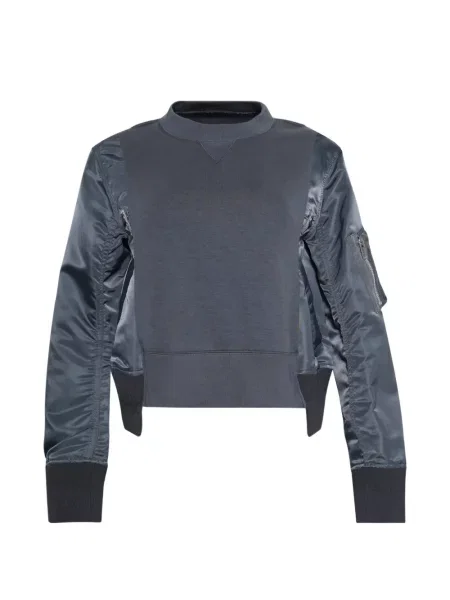 Bluza z kapturem Sacai z twillu niebieska