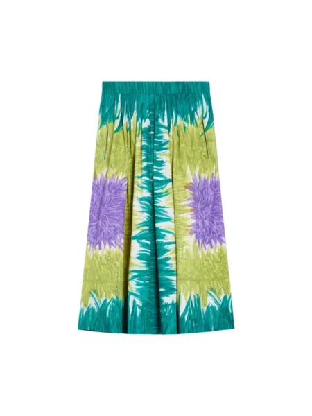 Weekend Max Mara spódnica midi rozkloszowana zielony
