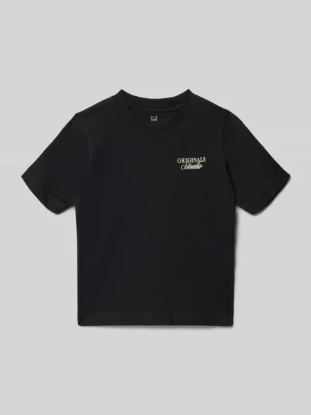 T-shirt o kroju regular fit z nadrukiem z napisem model Bro' Jack & Jones czarna