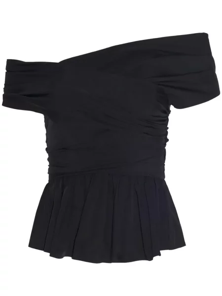 Top Altuzarra drapat negru