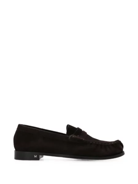 Pantofi loafer Max Mara din piele maro