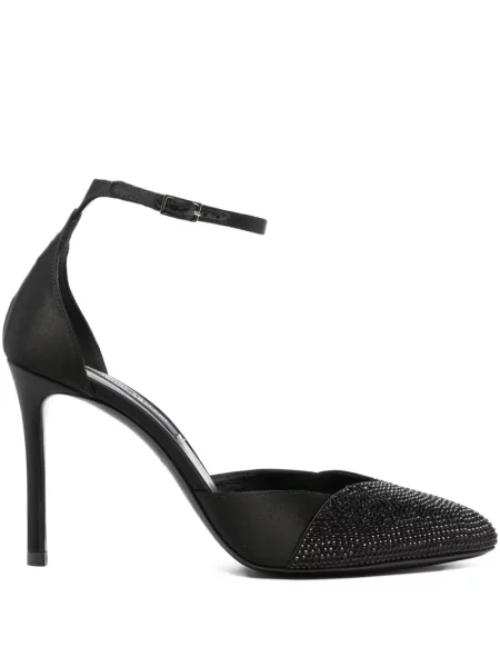 Pantofi cu toc Giorgio Armani de cristal negru