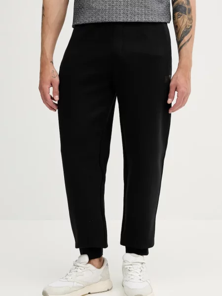 Спортен панталон Armani Exchange мъжки с изчистен дизайн черно