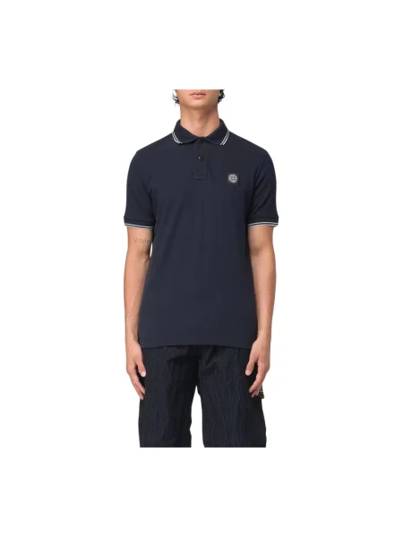 Koszulka polo Stone Island z kamieniami niebieska