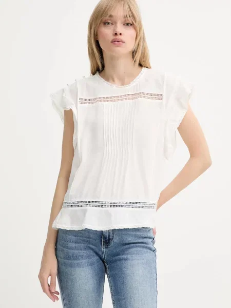 MUNTHE bluză USALINA uni alb