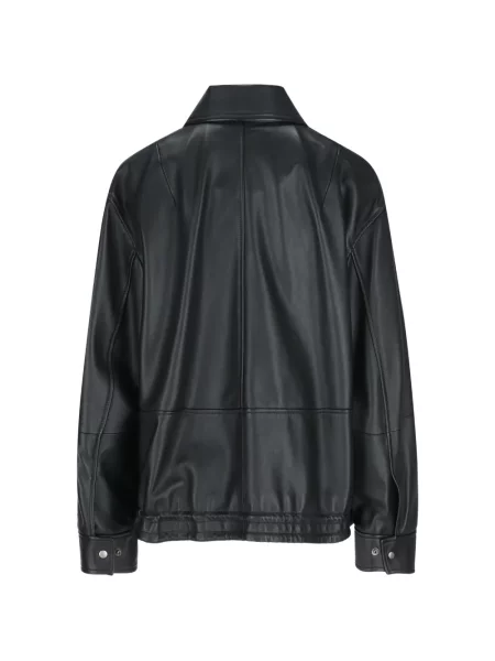 Geanta de piele Loewe cu autograf negru