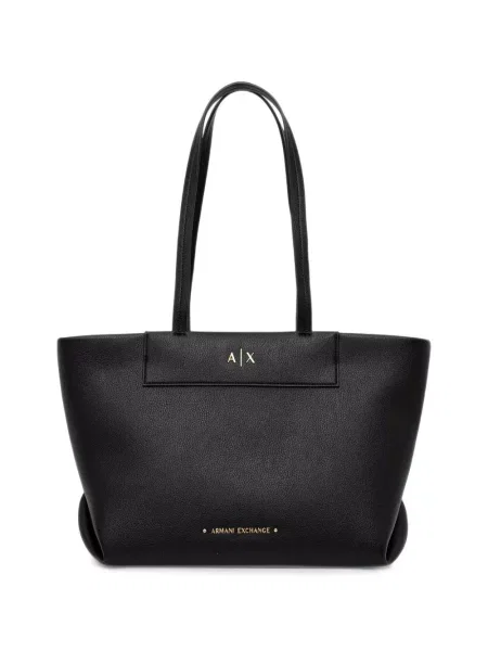 Geantă Armani Exchange cu autograf negru