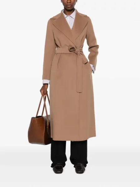 Opasan kaput 's Max Mara s reverom smeđa
