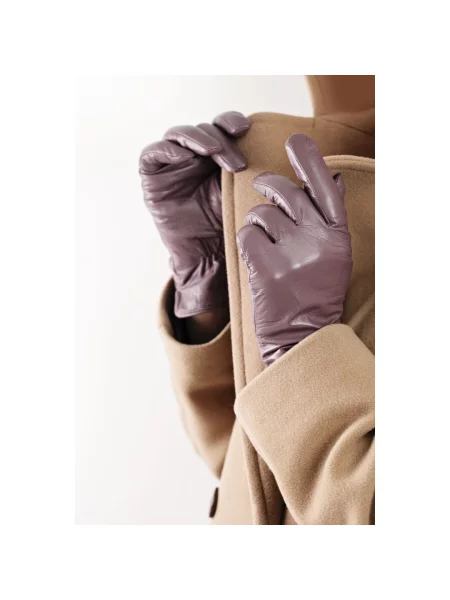 Рукавички шкіряні бордові