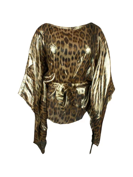 Top Roberto Cavalli cu imagine cu model leopard drapat